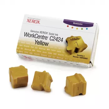 Xerox alkuperäinen Solid Ink Stick keltainen 3 kpl:n pakkaus (3400 sivua) 108R00662