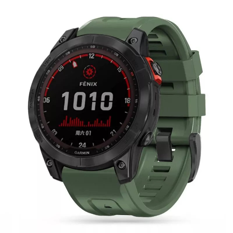 TECH-PROTECT ICONBAND Garmin Fenix 5 / 6 / 6 Pro / 7 armeijan vihreä silikoniranneke
