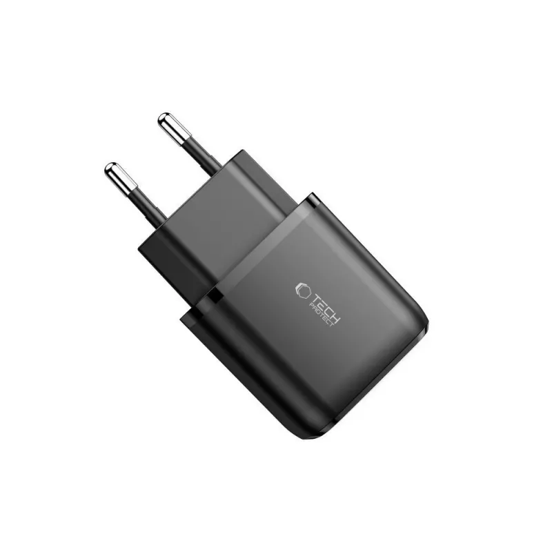 TECH-PROTECT C20W 2-porttinen verkkolaturi PD20W/QC3.0 musta