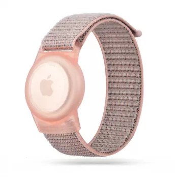 TECH-PROTECT Nylon For Kids Apple AirTag pinkki