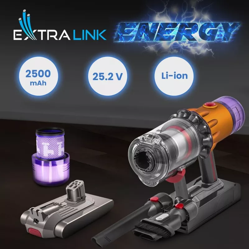 Extralink vara-akku Dyson V12 25,2V 2500mAh + suodatin