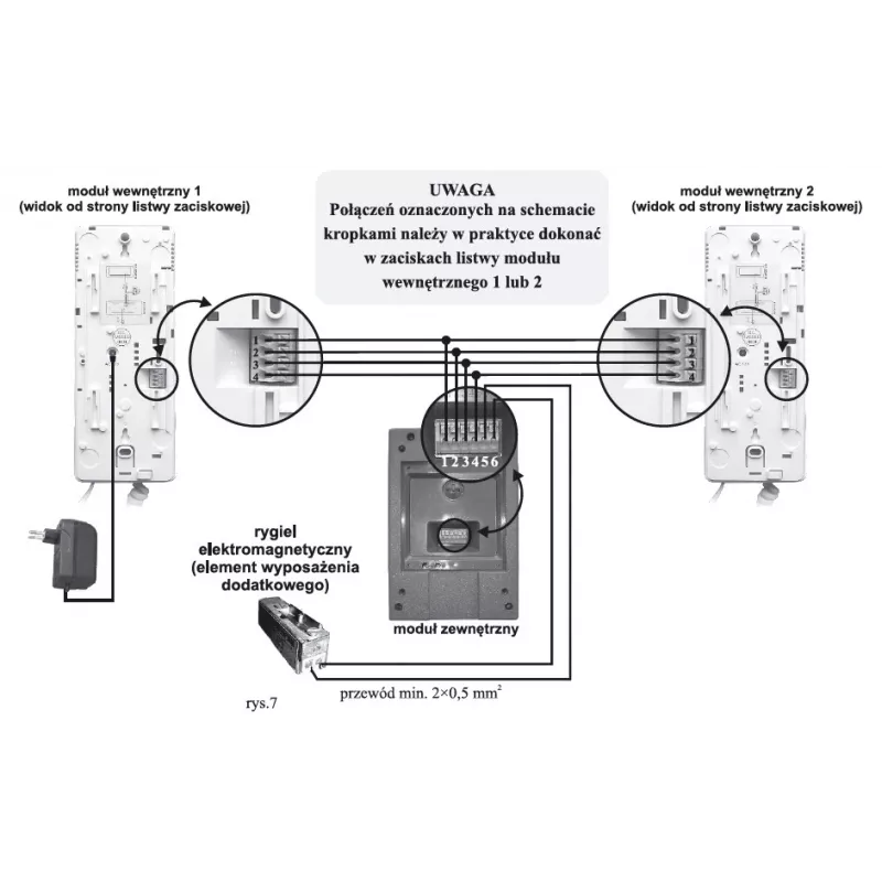 EURA ADP-48A3 (RL-3203CC) langallinen audio-ovisummeri - valkoinen/hopea