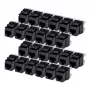 StarTech.com Cat6 Keystone Jack 24 kpl:n pakkaus RJ45 Ethernet Keystone -liitin UTP Cat6 seinäliitäntä 180 astetta 110 Punch Down musta