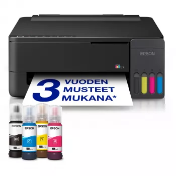 Epson EcoTank ET-1910 monitoimimustesuihkutulostin - väri - tulostus, skannaus, kopiointi - A4, Legal - jopa 11 sivua/min tulostus - 100 arkin syöttö - Wi-Fi