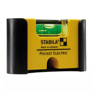 STABILA Type 81 S Pocket Electric vesivaaka, 7 cm, keltainen, 1,0 mm/m tarkkuus, magneetilla ja vyöklipsillä