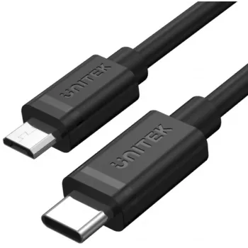 UNITEK USB-C - Micro USB kaapeli 1m musta Y-C473BK