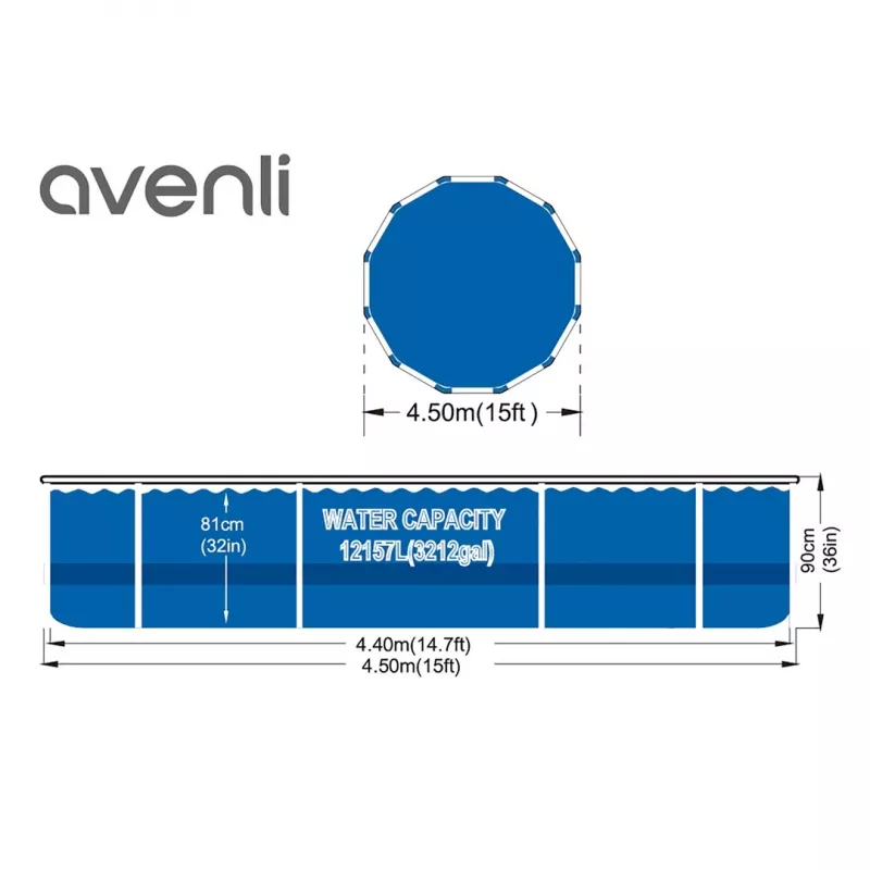 AVENLI pyöreä allassarja 427x84