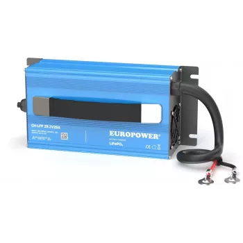 EUROPOWER CH-LFP/24/25 LiFePO4 akkulaturi 29,2V 25A M8 rengasliittimet