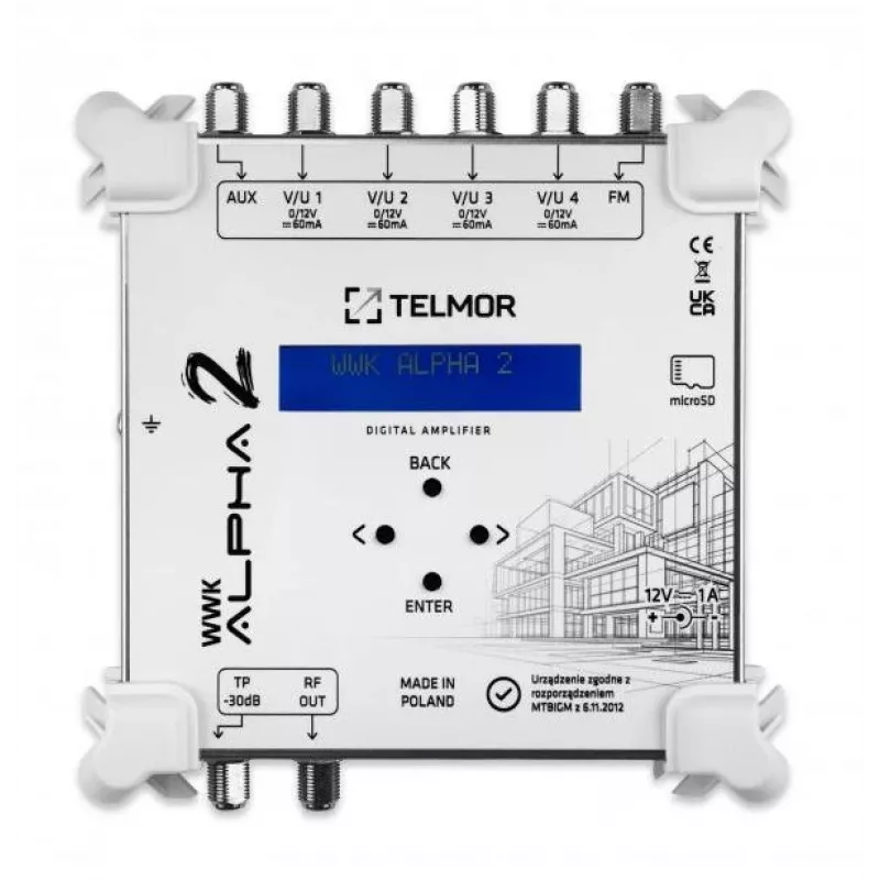 TELMOR WWK-ALPHA-2 digitaalinen kanavavahvistin