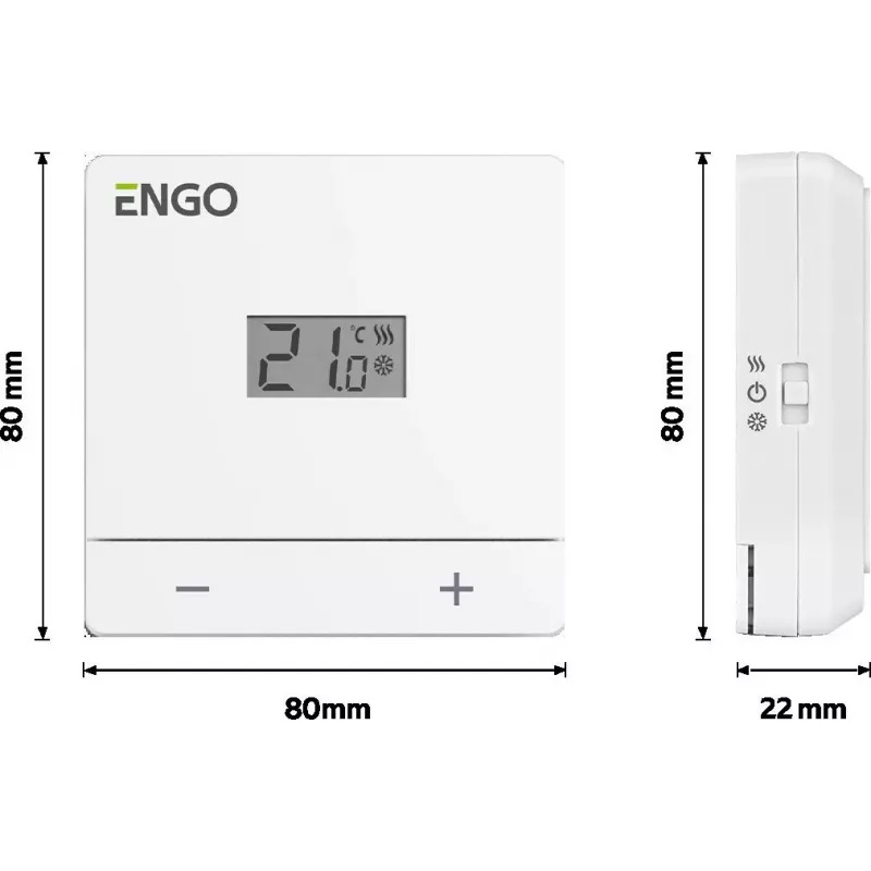 ENGO Controls EASY-BATW lämpötilasäädin paristo