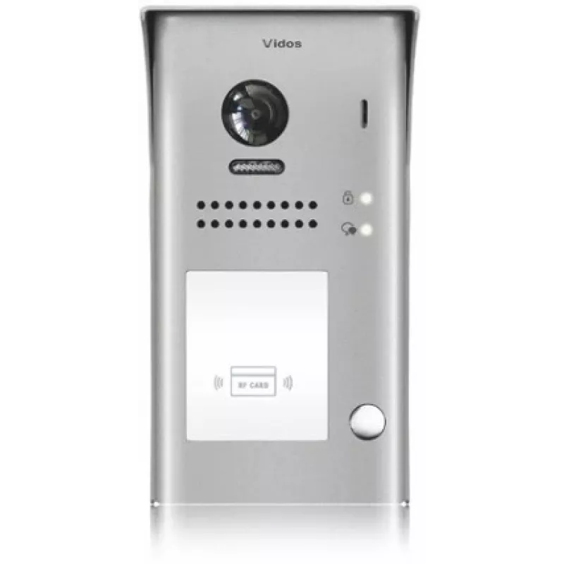 VIDOS DUO S1101A oviasema - 1 soittonappi, hopea, pinta-asennus, 2-johdin, IP65