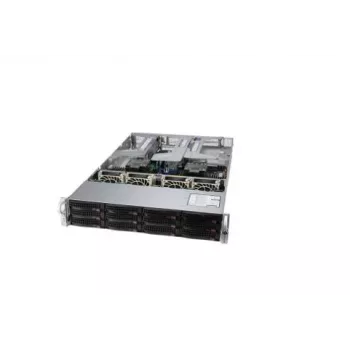 Supermicro SYS-620U-TNR 2U rack-palvelinalusta, Dual Socket LGA4189, 24x 2,5 tuuman Hot-Swap NVMe/SATA/SAS, 2x 10GbE, 2000W redundantti Titanium