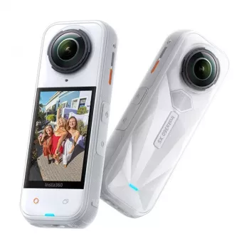 Insta360 X5 360-asteen toimintakamera Standard Bundle satiinivalkoinen