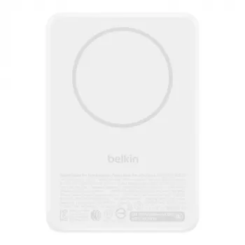 Belkin BoostCharge Slim Magnetic Power Bank 10 000 mAh Qi2 15W valkoinen