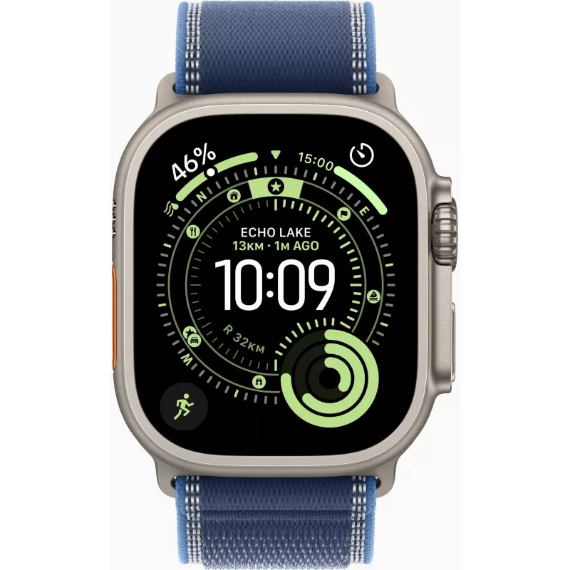 Apple Watch Series 9 GPS + Cellular 45mm Midnight Aluminum -kotelo Midnight Sport -rannekkeella