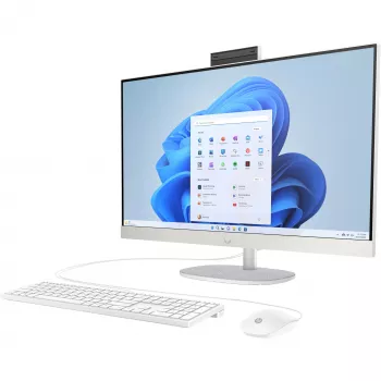 HP 27-cr0475ng All-in-One PC, 27 tuuman FHD IPS, Intel Core i7-1355U, 16GB RAM, 1TB SSD, Windows 11 Home, valkoinen