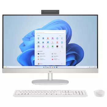 HP 27-cr0475ng All-in-One PC, 27 tuuman FHD IPS, Intel Core i7-1355U, 16GB RAM, 1TB SSD, Windows 11 Home, valkoinen