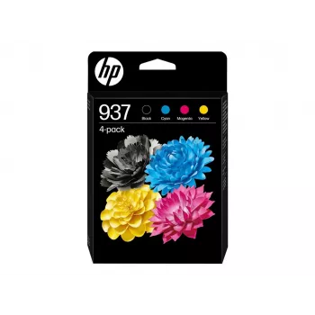 HP 937 CMYK alkuperäinen mustepatruuna 4 kpl:n pakkaus