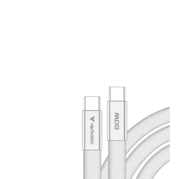 Verbatim Sync & Charge USB-C - USB-C 60W 120cm valkoinen