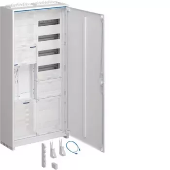 Hager ZB32ET216W1KS yleismittarikaappi 1 mittaripaikka 1 jakokeskus 5 riviä 60 TE 1100mm pinta-asennus valkoinen