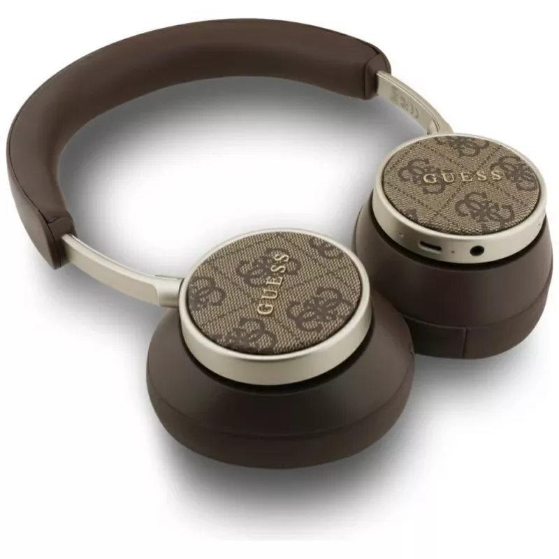 Guess Bluetooth 4G Classic Logo langattomat on-ear-kuulokkeet - ruskea