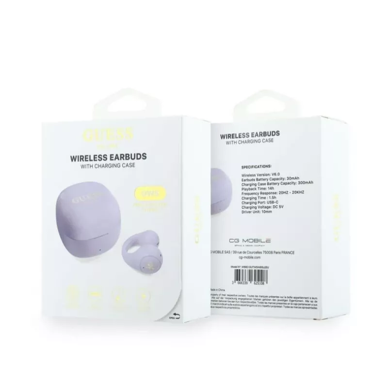 Guess Mini Classic Open-Ear langattomat kuulokkeet lila