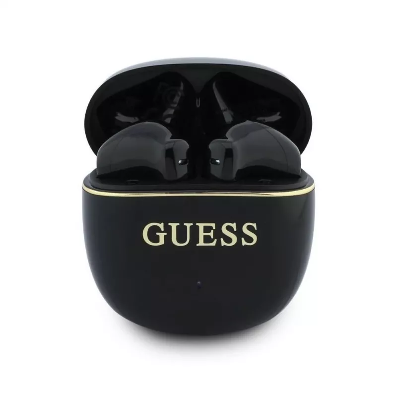 GUESS Glossy Gold Line Classic TWS -nappikuulokkeet musta