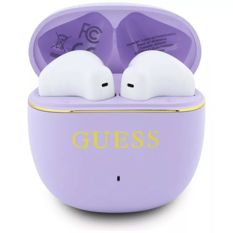 GUESS Glossy Gold Line Classic TWS -nappikuulokkeet - lila