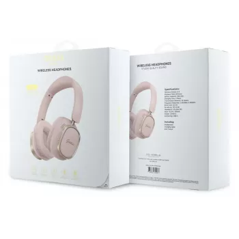 Guess Bluetooth over-ear-kuulokkeet ENC Rectangle Metal Script pinkki