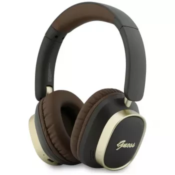 Guess Bluetooth over-ear-kuulokkeet ENC Rectangle Metal Script ruskea