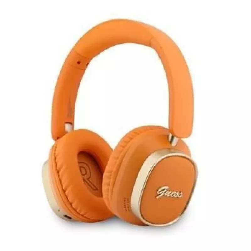Guess Bluetooth on-ear-kuulokkeet Rectangle Metal Script oranssi