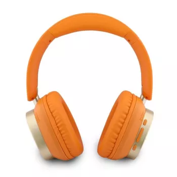 Guess Bluetooth on-ear-kuulokkeet Rectangle Metal Script oranssi