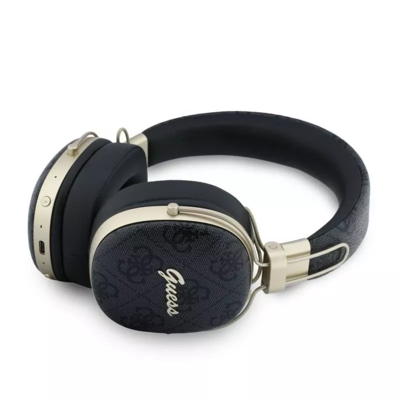 Guess over-ear Bluetooth -kuulokkeet ENC:llä, Metal 4G Script Logo, musta