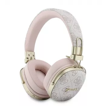 Guess over-ear Bluetooth -kuulokkeet ENC Metal 4G Script Logo pinkki