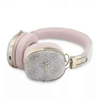 Guess over-ear Bluetooth -kuulokkeet ENC Metal 4G Script Logo pinkki