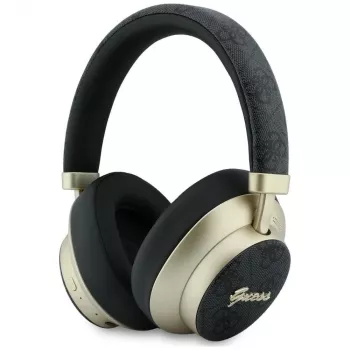 Guess GUE005456 over-ear Bluetooth -kuulokkeet ENC:llä, 4G Gold Script Metal, musta