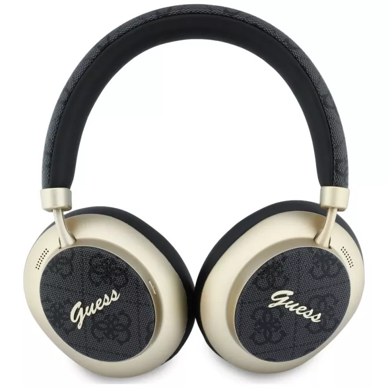 Guess GUE005456 over-ear Bluetooth -kuulokkeet ENC:llä, 4G Gold Script Metal, musta