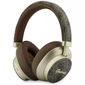 Guess GUE005457 over-ear Bluetooth -kuulokkeet ENC:llä, ruskea, Gold Script Metal -muotoilu