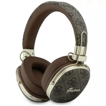 Guess GUE005462 over-ear Bluetooth -kuulokkeet ENC:llä, metallimuotoilu, 4G Script Logo, ruskea