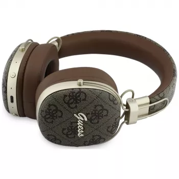 Guess GUE005462 over-ear Bluetooth -kuulokkeet ENC:llä, metallimuotoilu, 4G Script Logo, ruskea