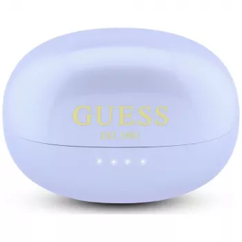 GUESS Open-Ear langattomat kuulokkeet metalliviimeistelyllä ja elektrolyyttisesti pinnoitetuilla osilla, klassinen logo, lila