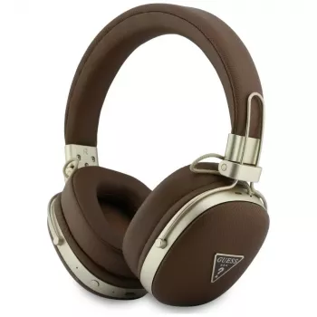 Guess GUE005460 Bluetooth on-ear-kuulokkeet ENC:llä, ruskea, metalligrainattu kolmiologo