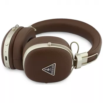 Guess GUE005460 Bluetooth on-ear-kuulokkeet ENC:llä, ruskea, metalligrainattu kolmiologo