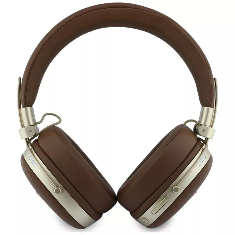 Guess GUE005460 Bluetooth on-ear-kuulokkeet ENC:llä, ruskea, metalligrainattu kolmiologo