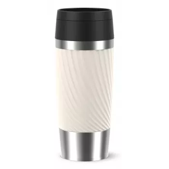 EMSA TRAVEL MUG Classic Twist (creme/teräs, 0,36 litraa)