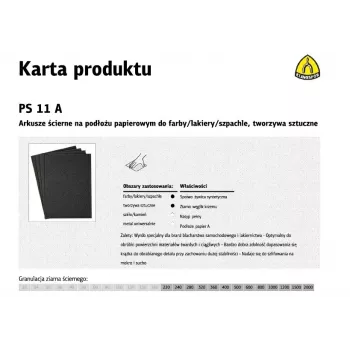 Klingspor PS 11 A märkä- ja kuivahiomapaperi, P1500, 50 arkkia