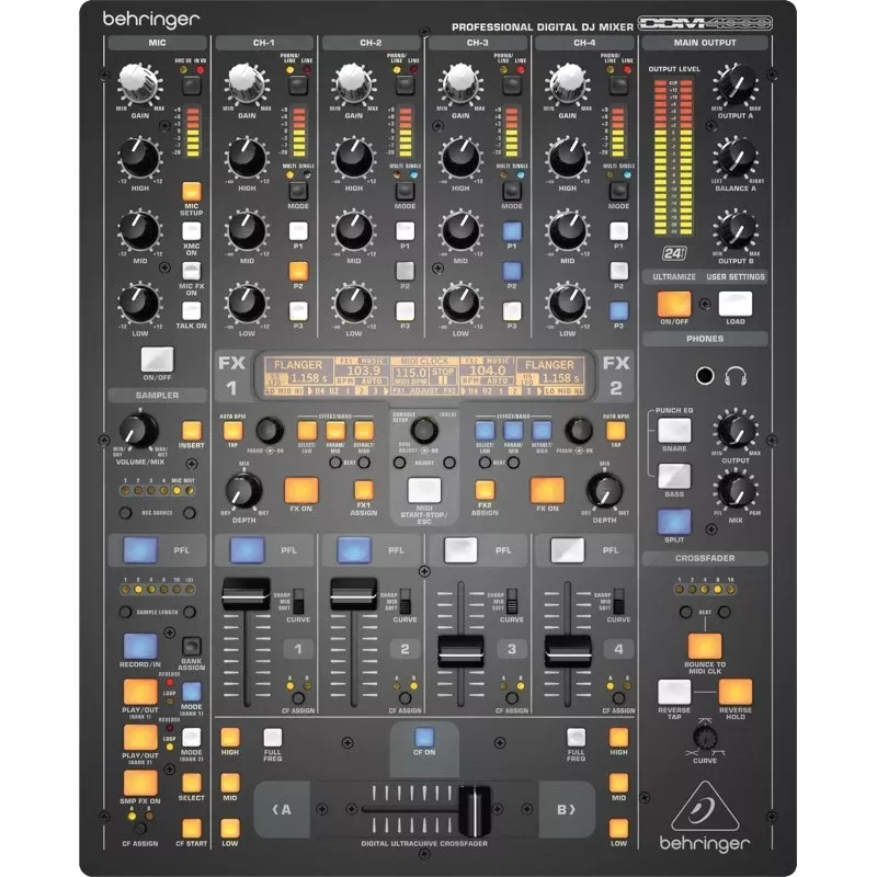 Behringer DDM4000 -digitaalinen DJ-mikseri 5 kanavaa