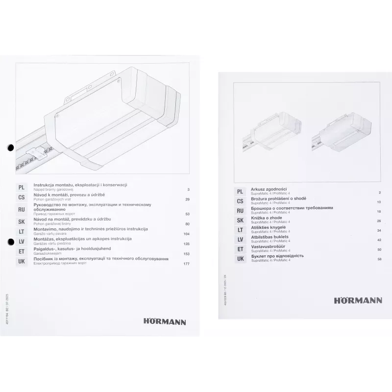 Hörmann Supramatic E4 868MHz BiSecure -autotallinoven käyttölaite