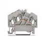 WAGO 280-641 3-johtiminen läpivientiliitin, 2,5 mm, harmaa