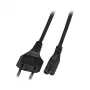 EFB Elektronik virtajohto, euroliitin - C7 180 astetta, 2 m, musta